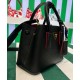 Replica Mini borsa Prada Double in pelle Saffiano nera