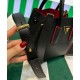 Replica Mini borsa Prada Double in pelle Saffiano nera
