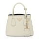 Replica Mini Borsa Prada Doppia In Pelle Saffiano Crema