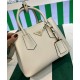 Replica Mini Borsa Prada Doppia In Pelle Saffiano Crema