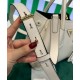 Replica Mini Borsa Prada Doppia In Pelle Saffiano Crema
