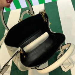 Replica Mini Borsa Prada Doppia In Pelle Saffiano Crema