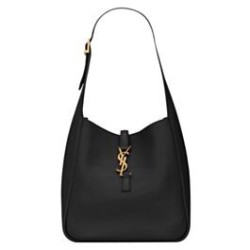 Replica YSL Saint Laurent Le 5 A 7 Borsa Hobo Piccola Morbida In Pelle Liscia Nera