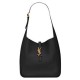 Replica YSL Saint Laurent Le 5 A 7 Borsa Hobo Piccola Morbida In Pelle Liscia Nera