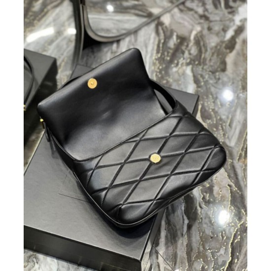 Replica Borsa A Spalla YSL Saint Laurent Le 57 In Pelle Di Agnello Trapuntata 698567 Nera