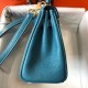 Replica Borsa Hermes Mini Kelly 20cm Blue Jean