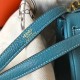 Replica Borsa Hermes Mini Kelly 20cm Blue Jean
