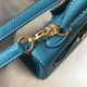 Replica Borsa Hermes Mini Kelly 20cm Blue Jean