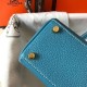 Replica Borsa Hermes Mini Kelly 20cm Blue Jean