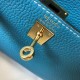 Replica Borsa Hermes Mini Kelly 20cm Blue Jean