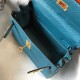 Replica Borsa Hermes Mini Kelly 20cm Blue Jean