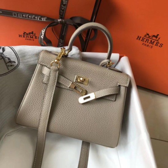 Replica Borsa Hermes Mini Kelly 20 cm grigia Replica Borsa Hermes Mini Kelly 20 cm grigia