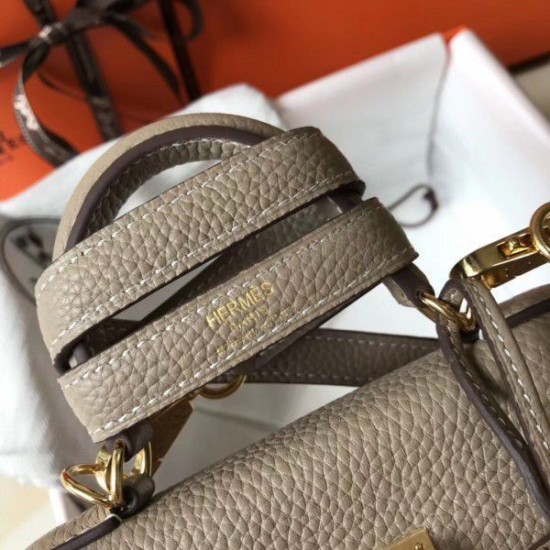 Replica Borsa Hermes Mini Kelly 20 cm grigia Replica Borsa Hermes Mini Kelly 20 cm grigia