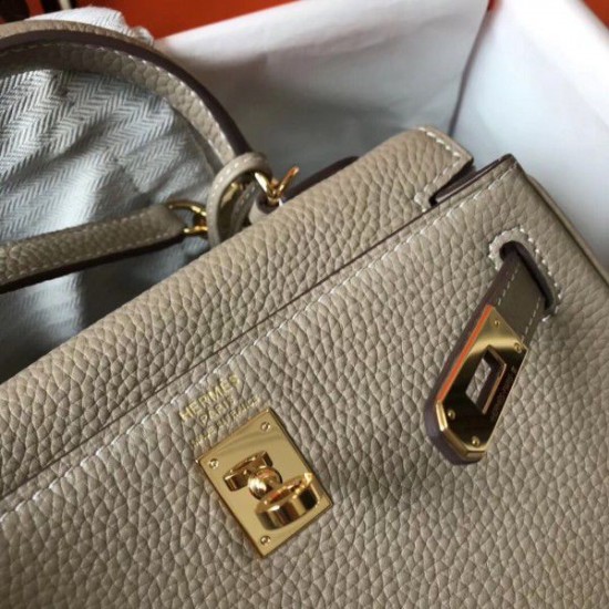 Replica Borsa Hermes Mini Kelly 20 cm grigia Replica Borsa Hermes Mini Kelly 20 cm grigia