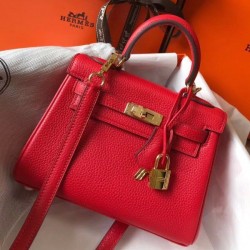Replica Borsa Hermes Mini Kelly 20 cm rossa