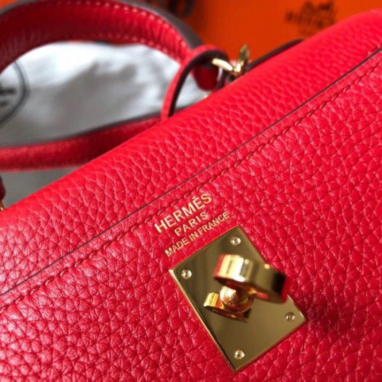 Replica Borsa Hermes Mini Kelly 20 cm rossa