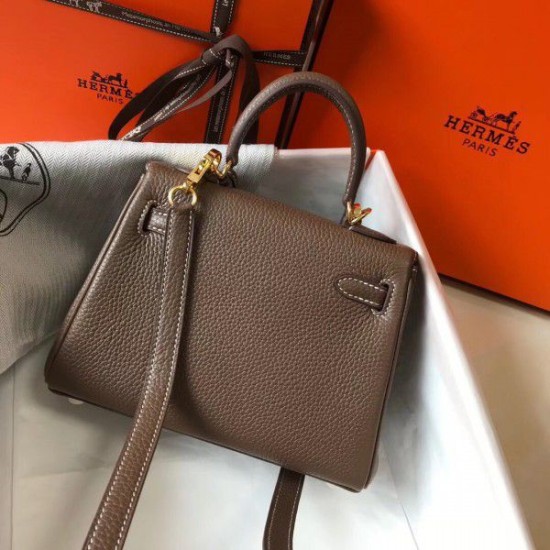 Replica Borsa Hermes Mini Kelly 20cm Tortora