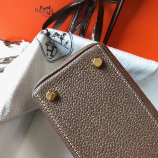 Replica Borsa Hermes Mini Kelly 20cm Tortora