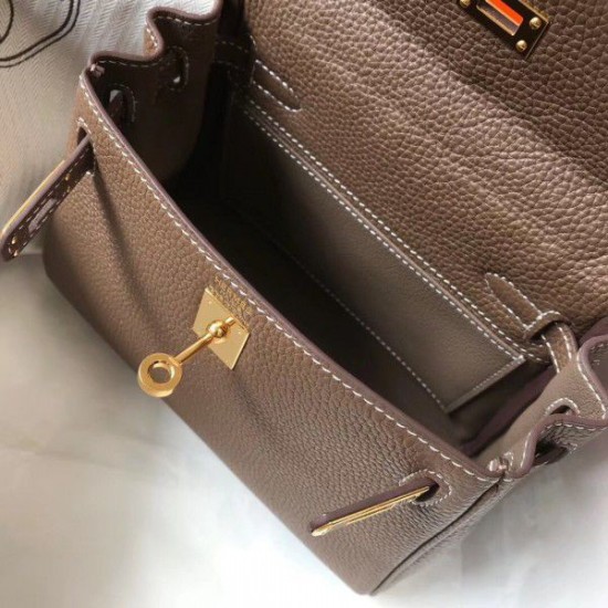 Replica Borsa Hermes Mini Kelly 20cm Tortora
