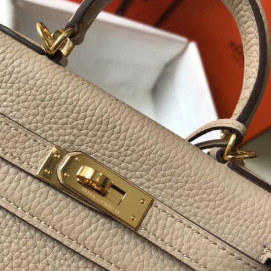 Replica Borsa Hermes Mini Kelly 20cm Beige