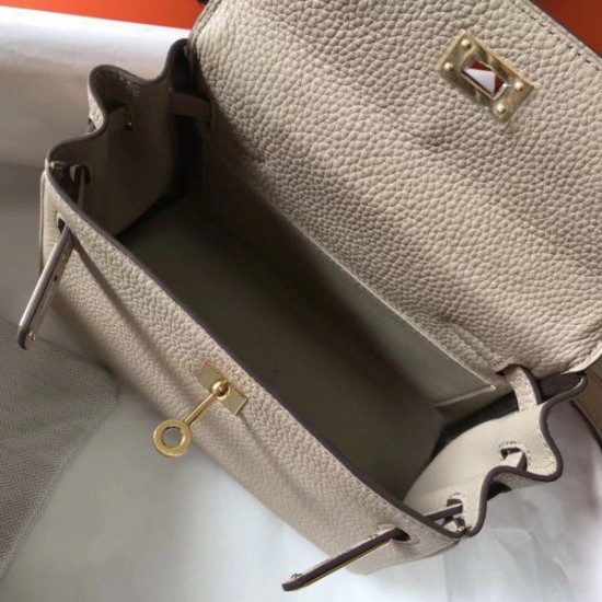 Replica Borsa Hermes Mini Kelly 20cm Beige