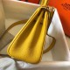 Replica Borsa Hermes Mini Kelly 20 cm gialla