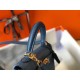 Replica Hermes Kelly 25cm Borsa Sellier Clemence Pelle Blu