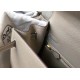 Replica Borsa Hermes Kelly 25cm Sellier Epsom in pelle grigia