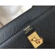 Replica Borsa Hermes Kelly 25cm Sellier Epsom in pelle nera
