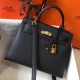 Replica Borsa Hermes Kelly 25cm Sellier Epsom in pelle nera