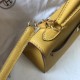Replica Borsa Hermes Kelly 25cm Sellier Epsom in pelle gialla