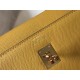 Replica Borsa Hermes Kelly 25cm Sellier Epsom in pelle gialla
