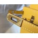 Replica Borsa Hermes Kelly 25cm Sellier Epsom in pelle gialla