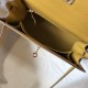 Replica Borsa Hermes Kelly 25cm Sellier Epsom in pelle gialla