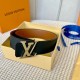 Replica Cintura reversibile Louis Vuitton LV Rays 40mm M0630V