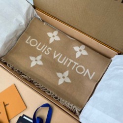 Replica Sciarpa Louis Vuitton LV Essential In Lana Beige M77728