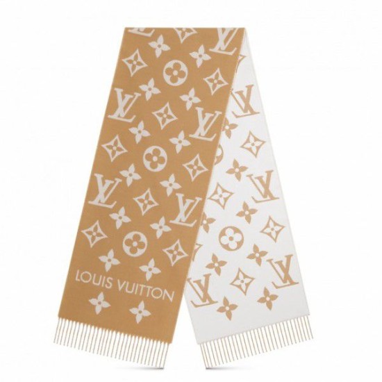 Replica Sciarpa Louis Vuitton LV Essential In Lana Beige M77728