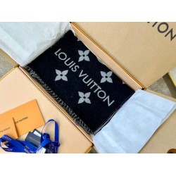 Replica Sciarpa Louis Vuitton LV Essential In Lana Nera M77853