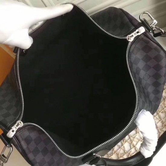 Replica Louis Vuitton Keepall Bandoulière 55 Damier Grafite N41413