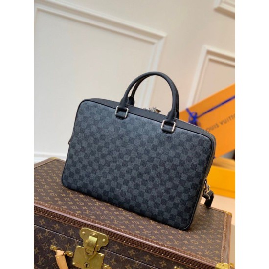 Replica Louis Vuitton Porte-Documents Business MM in grafite Damier N50200