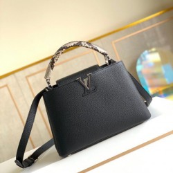 Replica Borsa Louis Vuitton Capucines BB con manico in pitone N92040