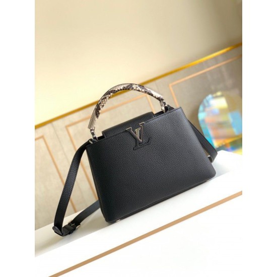 Replica Borsa Louis Vuitton Capucines BB con manico in pitone N92040 Replica Borsa Louis Vuitton Capucines BB con manico in pitone N92040