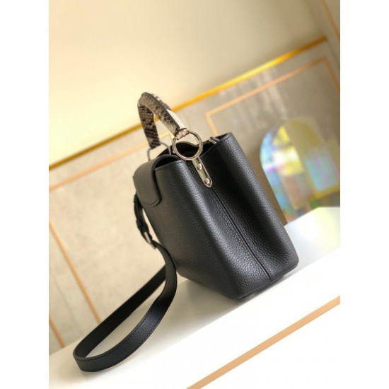 Replica Borsa Louis Vuitton Capucines BB con manico in pitone N92040 Replica Borsa Louis Vuitton Capucines BB con manico in pitone N92040