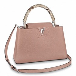 Replica Borsa MM Louis Vuitton Capucines Con Manico In Pitone N92801
