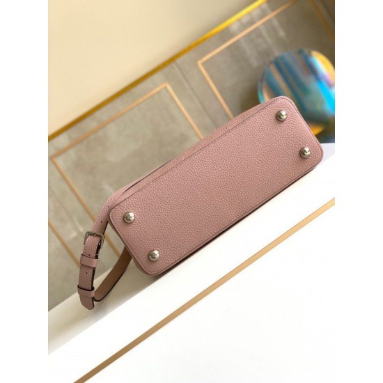 Replica Borsa MM Louis Vuitton Capucines Con Manico In Pitone N92801