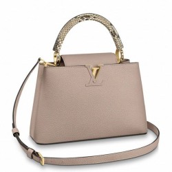 Replica Borsa Louis Vuitton Capucines MM con manico in pitone N92802