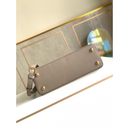 Replica Borsa Louis Vuitton Capucines MM con manico in pitone N92802