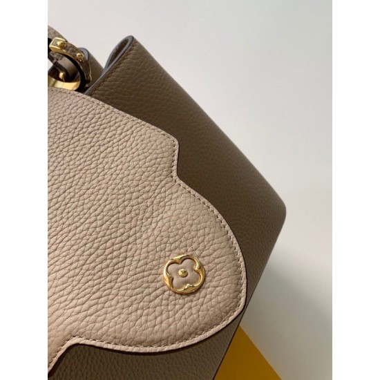 Replica Borsa Louis Vuitton Capucines MM con manico in pitone N92802