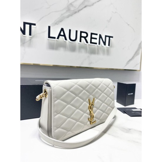 Replica Borsa a tracolla YSL Saint Laurent bianca