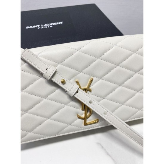 Replica Borsa a tracolla YSL Saint Laurent bianca